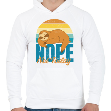 PRINTFASHION Not today - Férfi kapucnis pulóver - Fehér férfi pulóver, kardigán