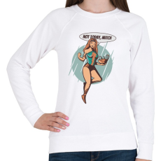 PRINTFASHION Not today Mitch  - Női pulóver - Fehér