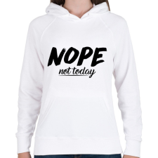 PRINTFASHION Not today - Női kapucnis pulóver - Fehér női pulóver, kardigán