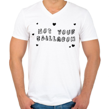 PRINTFASHION Not your Csillagom - Férfi V-nyakú póló - Fehér férfi póló