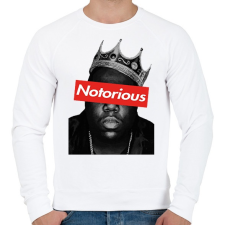 PRINTFASHION Notorious Big - Férfi pulóver - Fehér férfi pulóver, kardigán