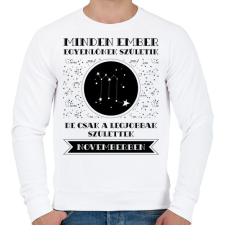 PRINTFASHION November: Skorpió - Férfi pulóver - Fehér férfi pulóver, kardigán