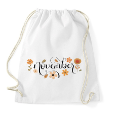 PRINTFASHION November - Sportzsák, Tornazsák - Fehér tornazsák
