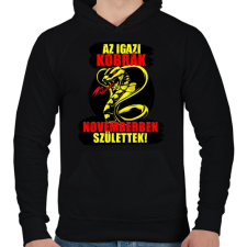 PRINTFASHION Novemberi Kobra - Férfi kapucnis pulóver - Fekete női pulóver, kardigán