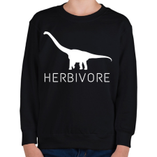 PRINTFASHION Növényevő - Gyerek pulóver - Fekete gyerek pulóver, kardigán