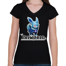 PRINTFASHION Nox - palworld - Női V-nyakú póló - Fekete női póló
