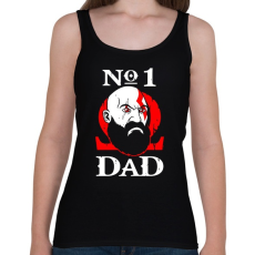 PRINTFASHION Number One Dad - Női atléta - Fekete