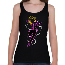 PRINTFASHION NUMERO 18 - Női atléta - Fekete női trikó
