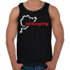 PRINTFASHION Nürburgring fehér - Férfi atléta - Fekete