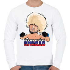 PRINTFASHION Nurmagomedov - Férfi pulóver - Fehér