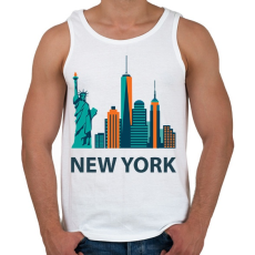 PRINTFASHION NY - Férfi atléta - Fehér