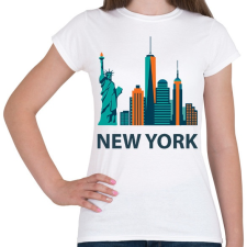 PRINTFASHION NY - Női póló - Fehér női póló