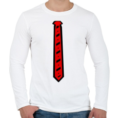 PRINTFASHION nyakkendo_cartoon - Férfi hosszú ujjú póló - Fehér