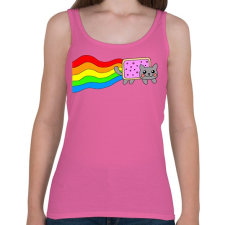 PRINTFASHION Nyan Cat - Női atléta - Rózsaszín női trikó