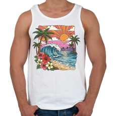 PRINTFASHION Nyár - Férfi atléta - Fehér