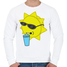 PRINTFASHION Nyár - Férfi pulóver - Fehér
