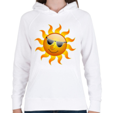 PRINTFASHION Nyár - Női kapucnis pulóver - Fehér női pulóver, kardigán