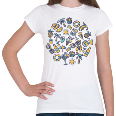 PRINTFASHION Nyaralás - Női póló - Fehér