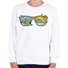 PRINTFASHION Nyaralós napszemüveg - Gyerek pulóver - Fehér gyerek pulóver, kardigán