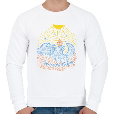 PRINTFASHION Nyári hangulat - Férfi pulóver - Fehér