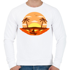 PRINTFASHION nyári hangulat  - Férfi pulóver - Fehér