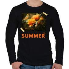 PRINTFASHION Nyári kép2 - Férfi hosszú ujjú póló - Fekete férfi póló