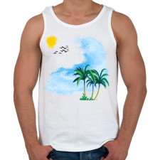 PRINTFASHION NYÁRI KÉP - Férfi atléta - Fehér atléta, trikó