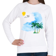 PRINTFASHION NYÁRI KÉP - Női pulóver - Fehér