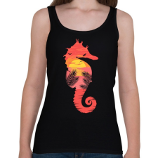 PRINTFASHION Nyári naplemente - Női atléta - Fekete női trikó