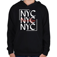 PRINTFASHION NYC Brooklyn  - Gyerek kapucnis pulóver - Fekete gyerek pulóver, kardigán