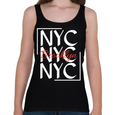 PRINTFASHION NYC Brooklyn  - Női atléta - Fekete női trikó