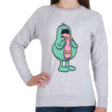 PRINTFASHION Nyelves - Női pulóver - Sport szürke női pulóver, kardigán