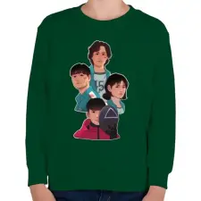 PRINTFASHION Nyerd meg az életed csapat! - Gyerek pulóver - Sötétzöld gyerek pulóver, kardigán