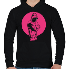 PRINTFASHION Nyerd meg az életed - Squid Game - Férfi kapucnis pulóver - Fekete férfi pulóver, kardigán