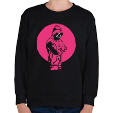 PRINTFASHION Nyerd meg az életed - Squid Game - Gyerek pulóver - Fekete gyerek pulóver, kardigán
