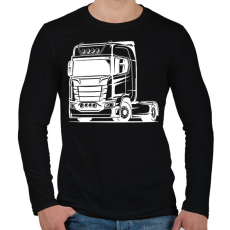 PRINTFASHION Nyergesvontató - Férfi hosszú ujjú póló - Fekete