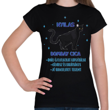 PRINTFASHION Nyilas - Bombay cica - Női póló - Fekete női póló