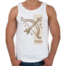 PRINTFASHION Nyilas horoszkóp - Férfi atléta - Fehér