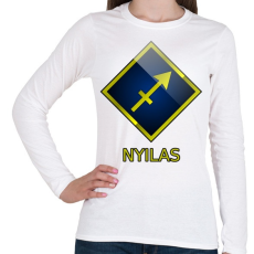PRINTFASHION Nyilas - Női hosszú ujjú póló - Fehér
