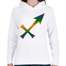 PRINTFASHION nyilas - Női kapucnis pulóver - Fehér női pulóver, kardigán