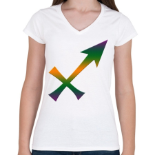 PRINTFASHION nyilas - Női V-nyakú póló - Fehér női póló