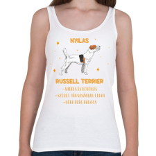 PRINTFASHION Nyilas - Russell terrier - Női atléta - Fehér női trikó