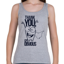 PRINTFASHION Nyilvánvaló kapitány - Női atléta - Sport szürke női trikó