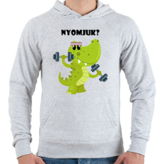 PRINTFASHION Nyomjuk - Férfi kapucnis pulóver - Sport szürke