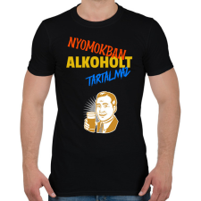 PRINTFASHION NYOMOKBAN ALKOHOLT TARTALMAZ - Férfi póló - Fekete férfi póló