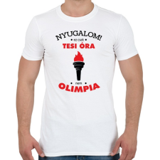 PRINTFASHION Nyugalom! Ez csak tesi óra, nem olimpia - Férfi póló - Fehér férfi póló