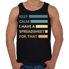 PRINTFASHION Nyugalom - Van táblázatom hozzá - Férfi atléta - Fekete