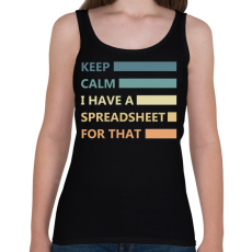 PRINTFASHION Nyugalom - Van táblázatom hozzá - Női atléta - Fekete