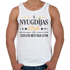 PRINTFASHION Nyugdíjas Club - Férfi atléta - Fehér atléta, trikó