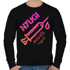 PRINTFASHION Nyugi nővér vagyok  - Férfi pulóver - Fekete férfi pulóver, kardigán